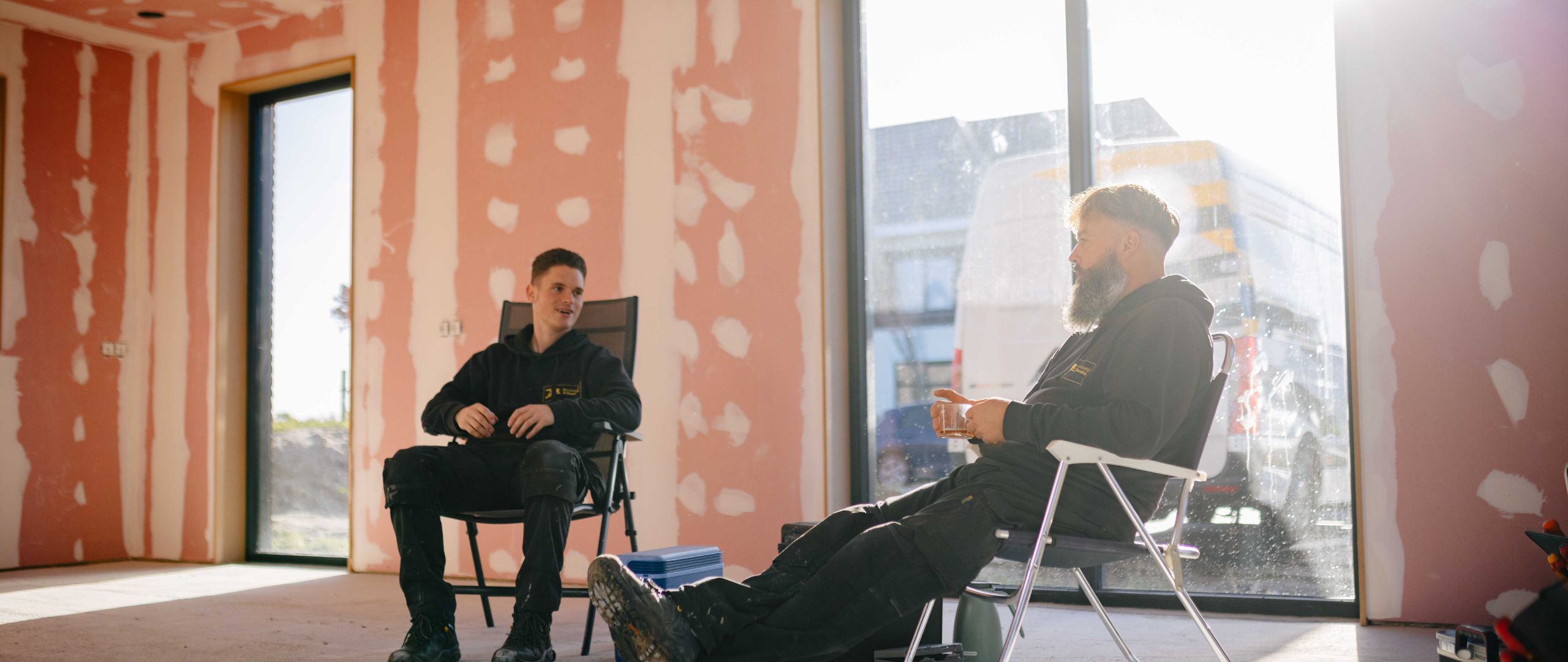 Medewerkers nemen pauze